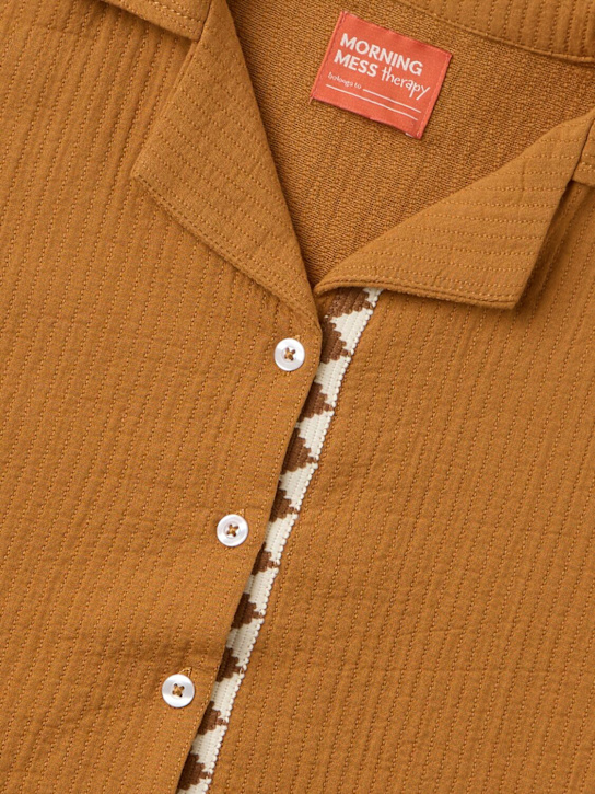 Morning Mess Therapy: Cotton shirt - 棕色 - kids-girls_1 | Luisa Via Roma