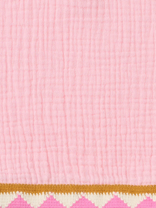 Morning Mess Therapy: Embroidered cotton tank top - 粉色 - kids-girls_1 | Luisa Via Roma