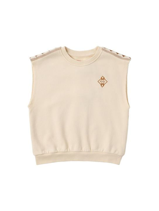Morning Mess Therapy: Printed knit vest - 米黄色 - kids-boys_0 | Luisa Via Roma