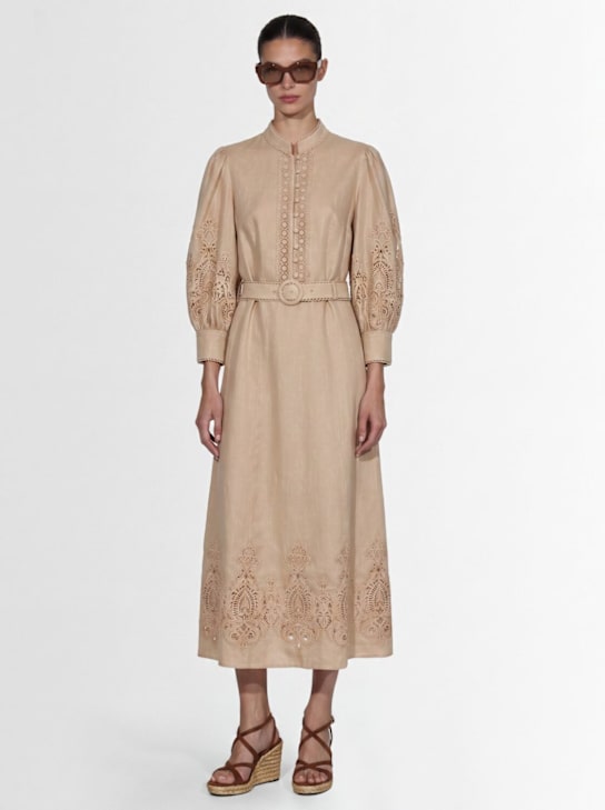 LUISA SPAGNOLI: Provina midi dress - 米黄色 - women_1 | Luisa Via Roma