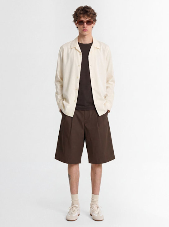 Amomento: Open collar shirt - Ivoire - men_1 | Luisa Via Roma