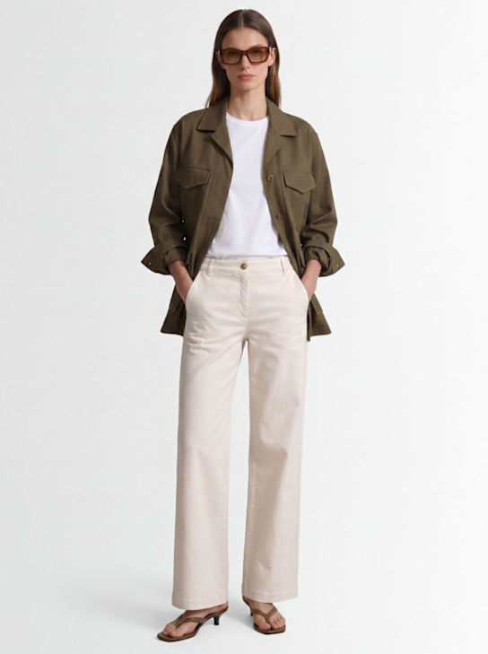 LUISA SPAGNOLI: Assessore wide jeans - 象牙色 - women_1 | Luisa Via Roma