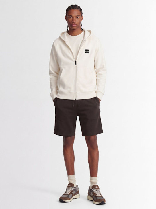 OUTHERE: Aura cotton blend zip-up sweatshirt - オフホワイト - men_1 | Luisa Via Roma