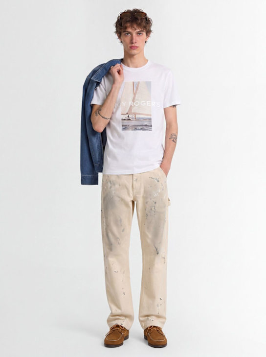 Roy Roger's: Painter wash pants - Blanco - men_1 | Luisa Via Roma
