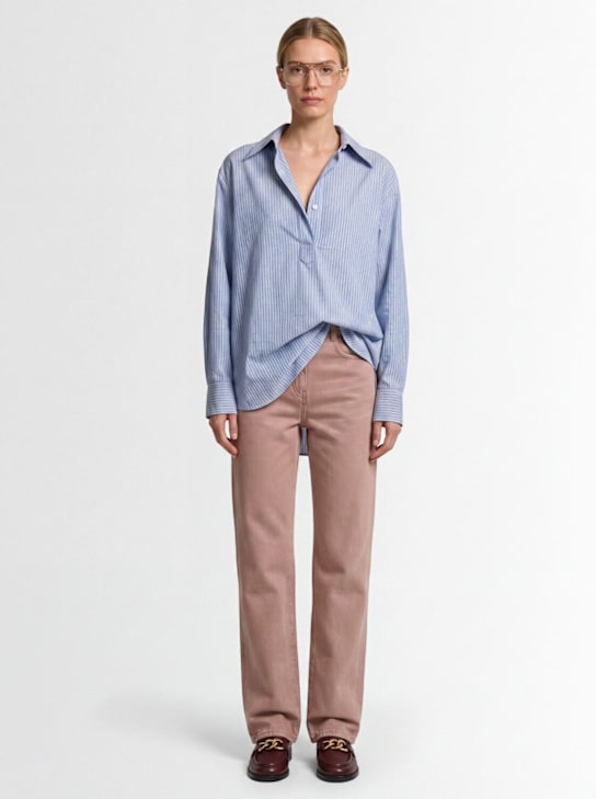 LUISA SPAGNOLI: Appretto baggy jeans - Beige - women_1 | Luisa Via Roma