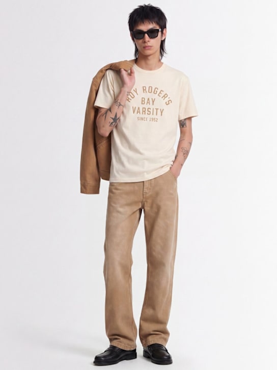 Roy Roger's: Destroyed wash pants - Beige - men_1 | Luisa Via Roma