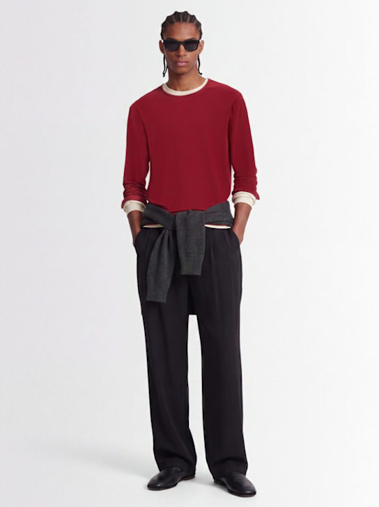 Amomento: Long sleeve boat neck t-shirt - Red - men_1 | Luisa Via Roma
