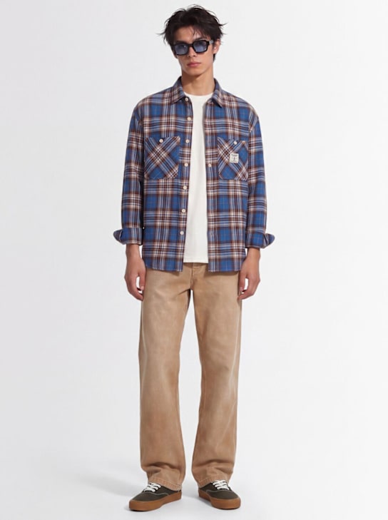 Roy Roger's: Chemise à carreaux - Blue Work - men_1 | Luisa Via Roma