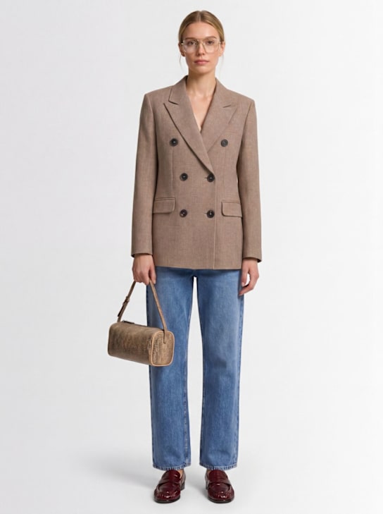 LUISA SPAGNOLI: Vittorio linen blazer - Beige - women_1 | Luisa Via Roma