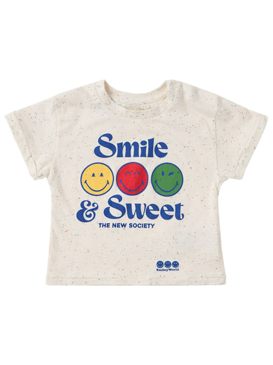 The New Society: Printed cotton blend t-shirt - Multicolore - kids-boys_0 | Luisa Via Roma