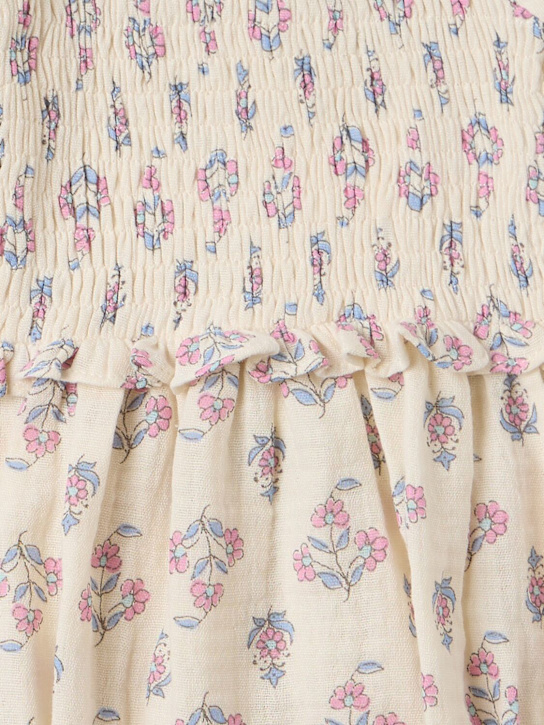 The New Society: Printed cotton romper - マルチカラー - kids-girls_1 | Luisa Via Roma