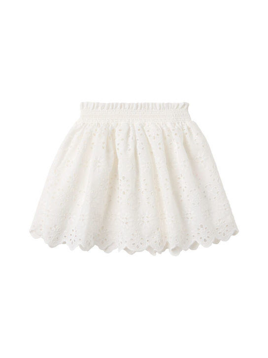 The New Society: Cotton blend skirt - 米白色 - kids-girls_0 | Luisa Via Roma