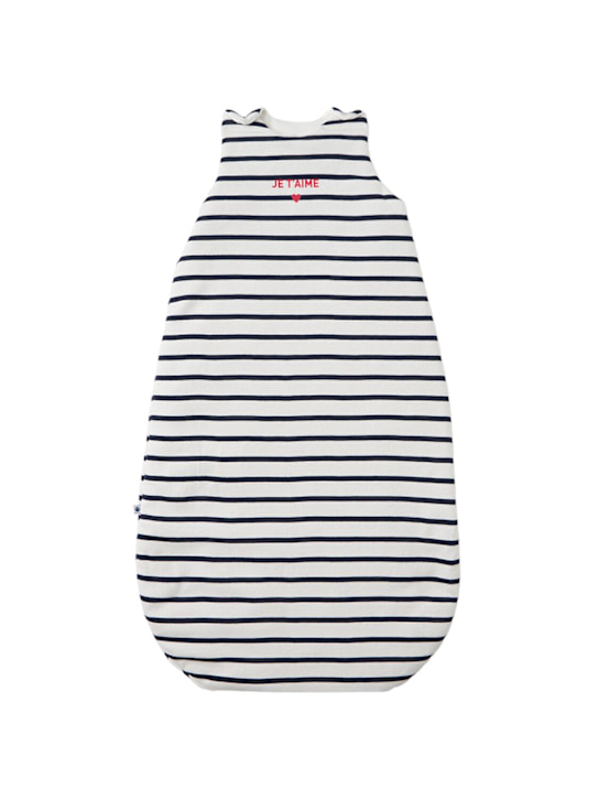 Petit Bateau: Cotton sleeping bag - Blau/Weiß - kids-girls_0 | Luisa Via Roma