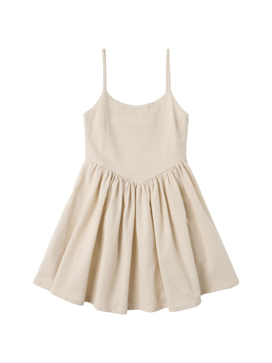 The New Society: Cotton blend dress - 米黄色 - kids-girls_0 | Luisa Via Roma