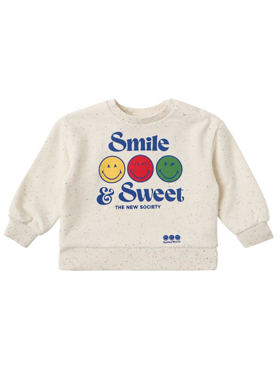 The New Society: Printed cotton blend sweatshirt - 多色 - kids-boys_0 | Luisa Via Roma