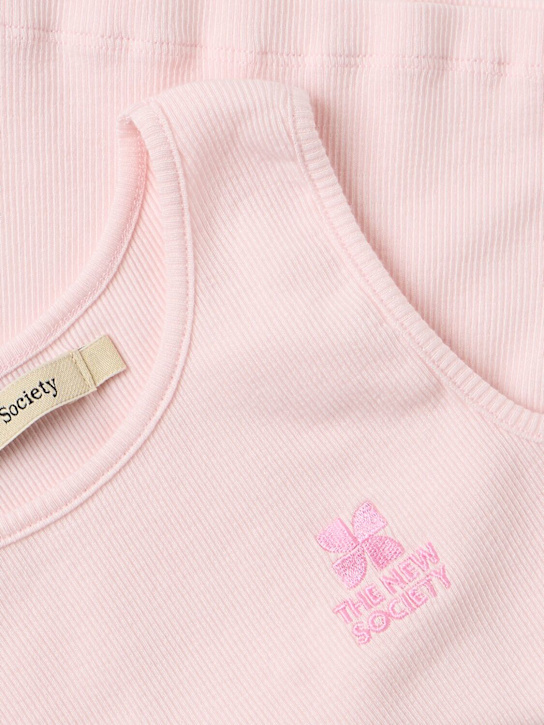 The New Society: Cotton tank top - 粉色 - kids-girls_1 | Luisa Via Roma