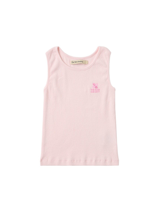 The New Society: Cotton tank top - 粉色 - kids-girls_0 | Luisa Via Roma