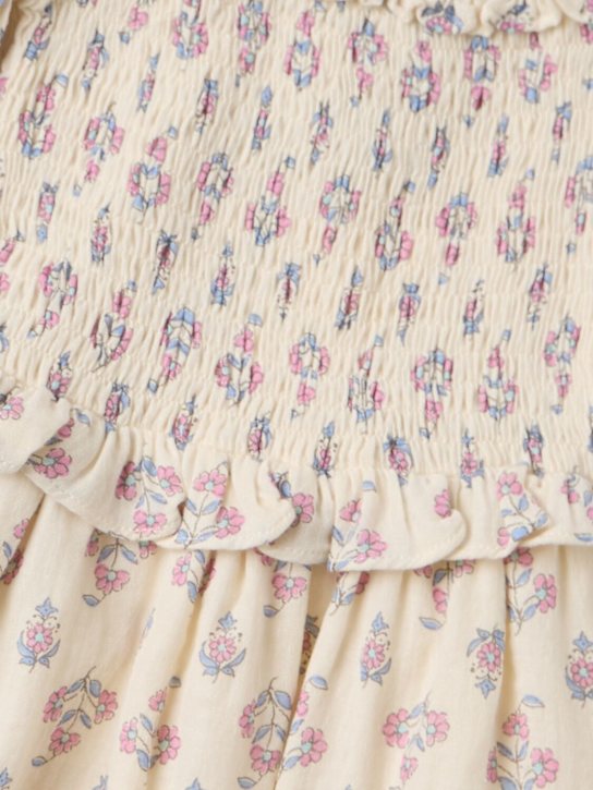 The New Society: Printed cotton dress - Bei/Multi - kids-girls_1 | Luisa Via Roma