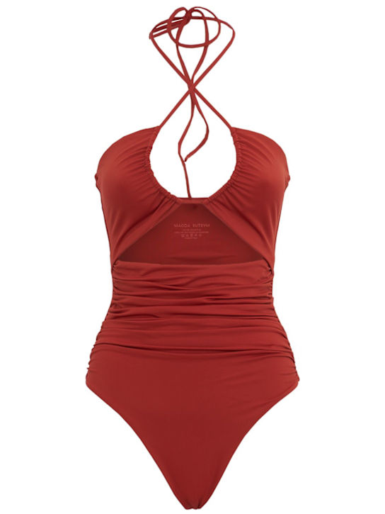 Magda Butrym: Cut out one piece swimsuit - Orange - women_0 | Luisa Via Roma