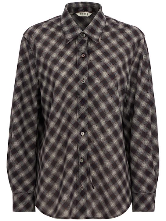 Time: Check shirt - 棕色/多色 - women_0 | Luisa Via Roma