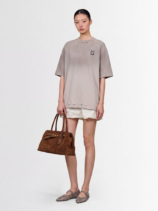 Marcell Pustul: Icon relaxed fit t-shirt - Beige - women_1 | Luisa Via Roma