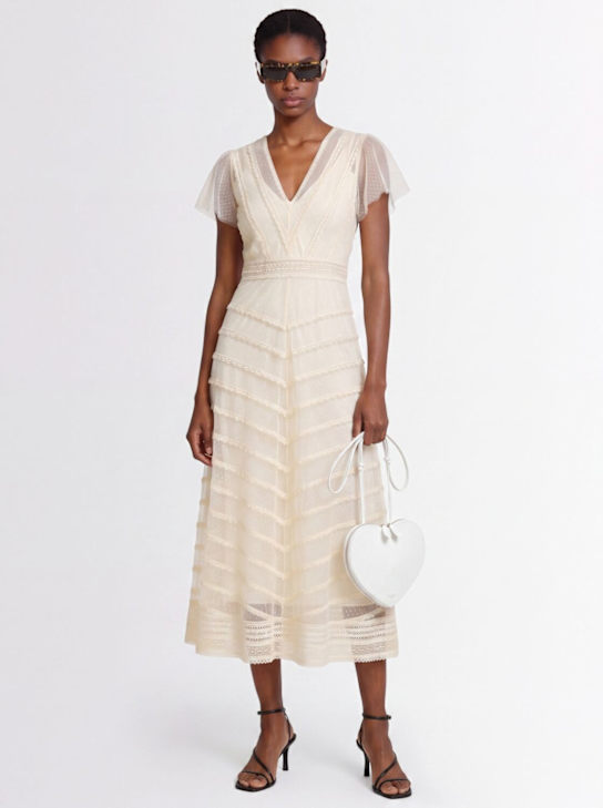 LUISA SPAGNOLI: Prontezza迷笛连衣裙 - 白色 - women_1 | Luisa Via Roma