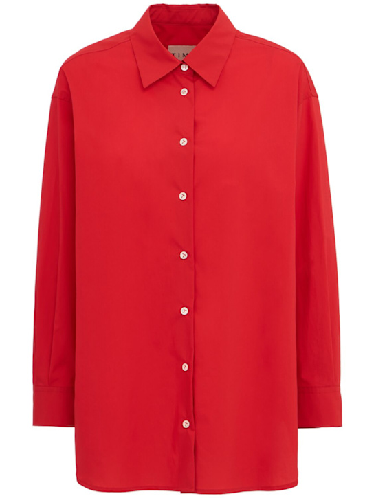 Time: Long sleeve cotton shirt - 红色 - women_0 | Luisa Via Roma