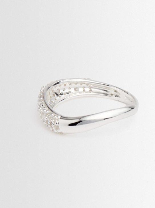 Philippa Studios: Wave pavé戒指 - 银色 - women_1 | Luisa Via Roma