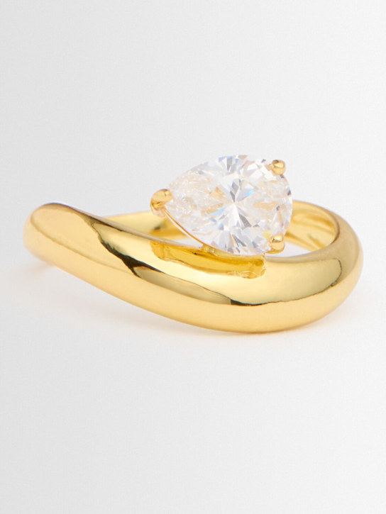 Philippa Studios: Wave pear ring - Gold/Kristall - women_1 | Luisa Via Roma
