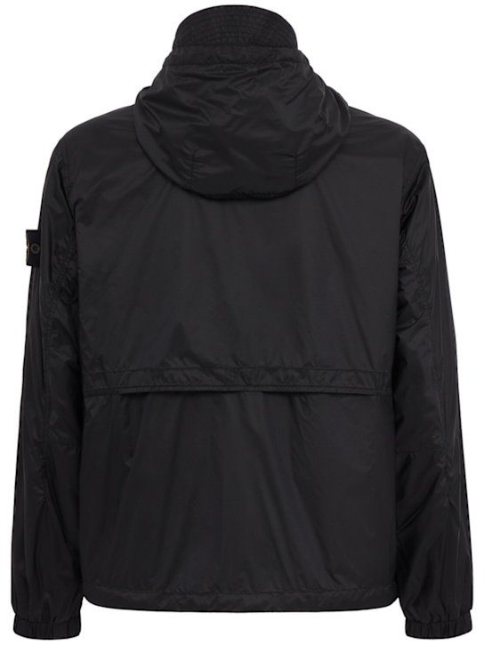 Stone Island: Logo nylon casual jacket - Navy - men_1 | Luisa Via Roma