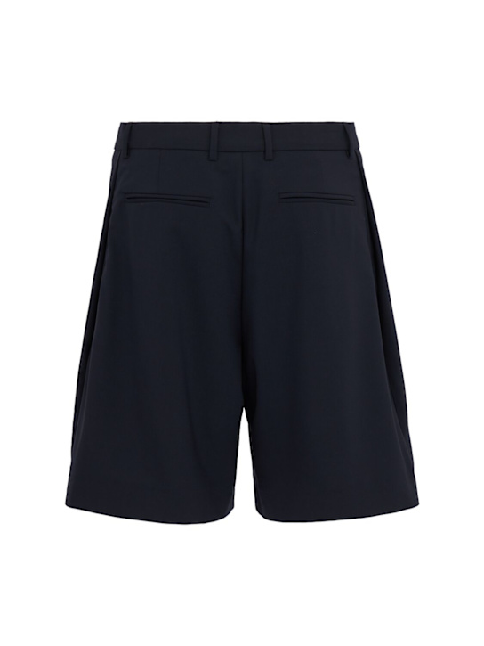 MSGM: Virgin wool bermuda shorts - 牛仔 - men_1 | Luisa Via Roma