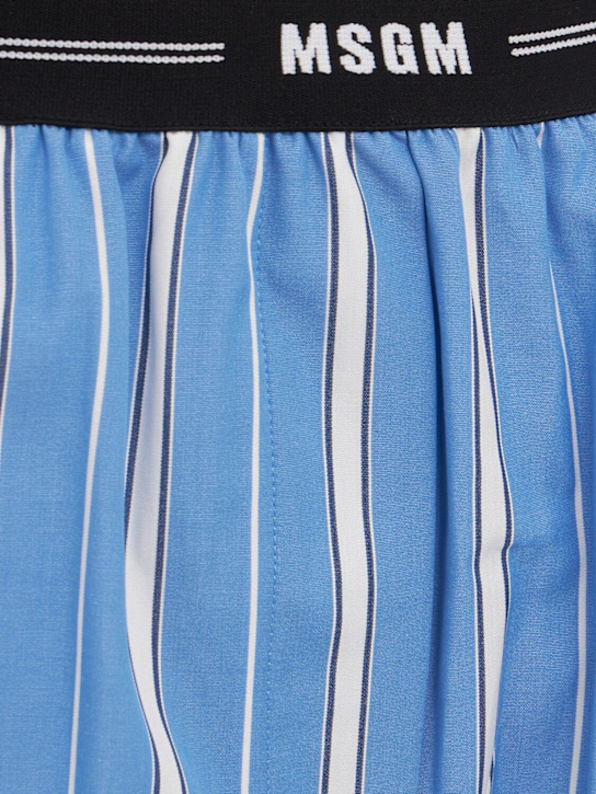MSGM: Striped shorts - Celeste - women_1 | Luisa Via Roma