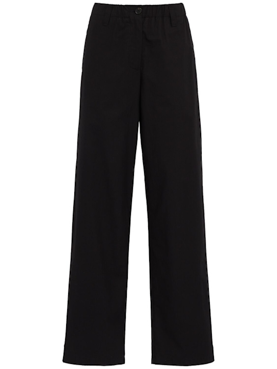 MSGM: Straight leg jeans - 黑色 - women_0 | Luisa Via Roma