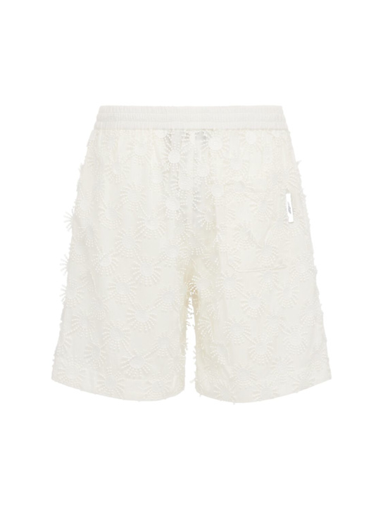 MSGM: Tech & cotton bermuda shorts - 白色 - men_1 | Luisa Via Roma