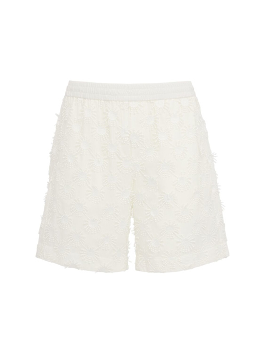 MSGM: Tech & cotton bermuda shorts - 白色 - men_0 | Luisa Via Roma