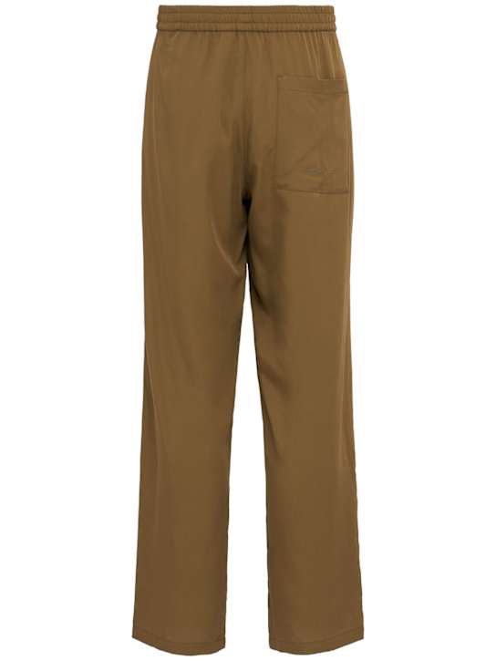MSGM: Viscose pants - 橄榄绿 - men_1 | Luisa Via Roma