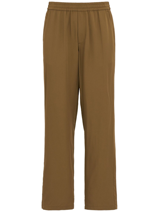 MSGM: Viscose pants - 橄榄绿 - men_0 | Luisa Via Roma