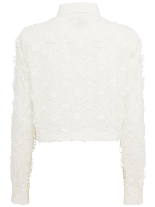 MSGM: Embellished shirt - 白色 - women_1 | Luisa Via Roma