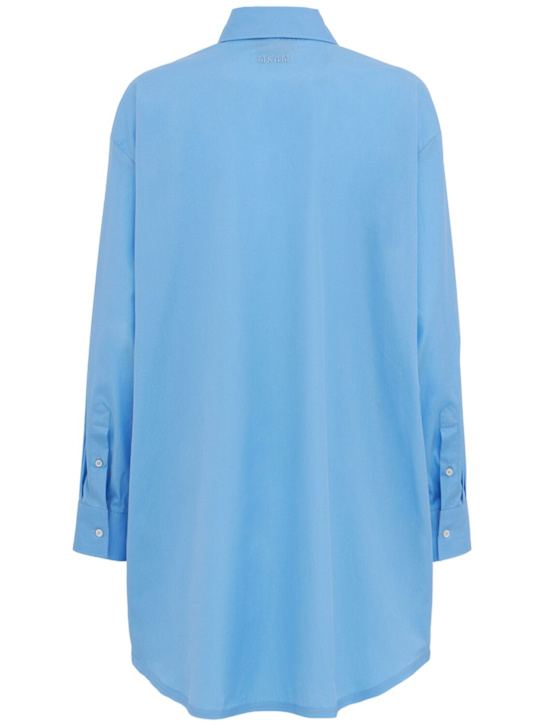 MSGM: Shirt mini dress - 浅蓝色 - women_1 | Luisa Via Roma