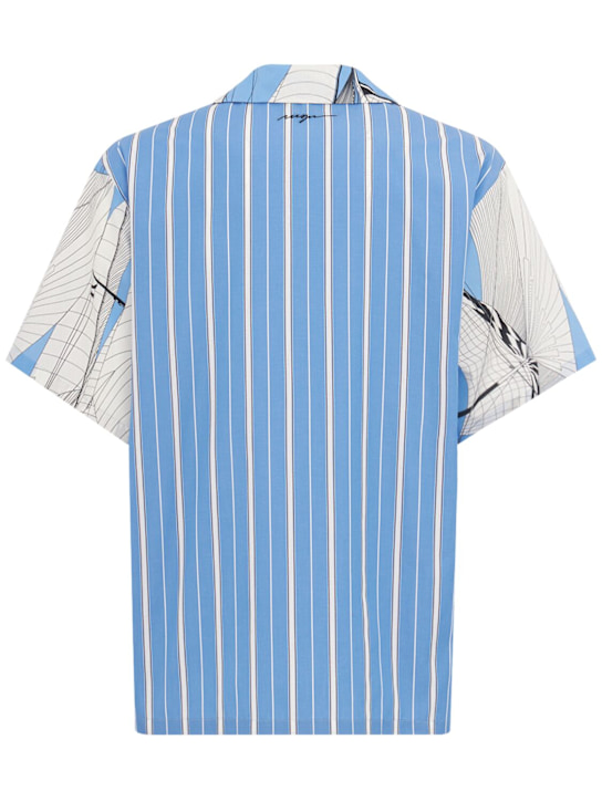 MSGM: Cotton short sleeve shirt - 浅蓝色 - men_1 | Luisa Via Roma