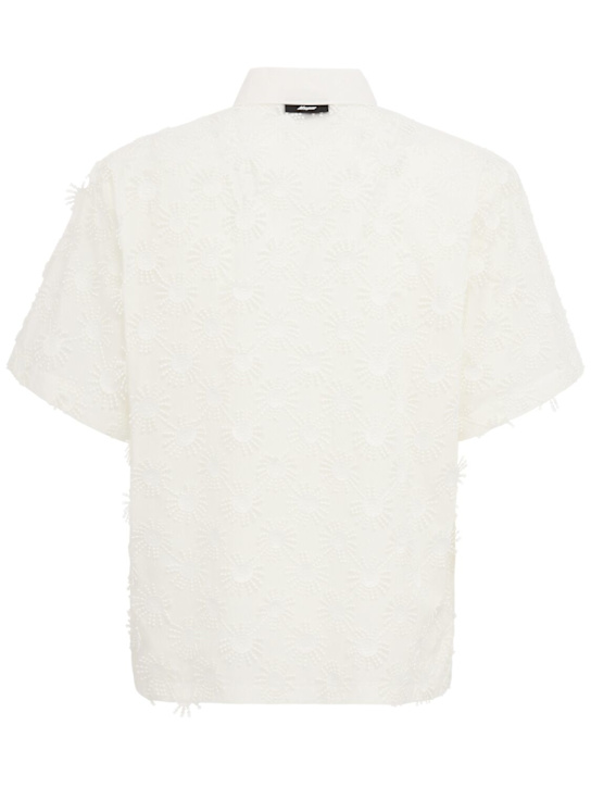 MSGM: Tech & cotton short sleeve shirt - 白色 - men_1 | Luisa Via Roma