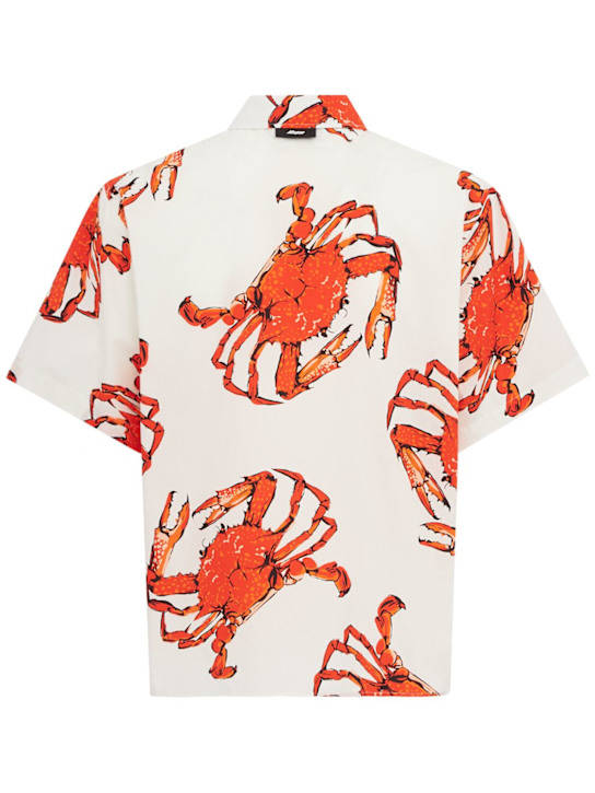 MSGM: Printed cotton short sleeve shirt - 白色 - men_1 | Luisa Via Roma