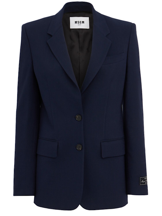 MSGM: Blazer - デニム - women_0 | Luisa Via Roma