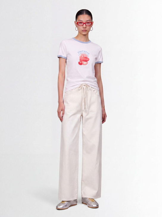 Fiorucci: Lick Before You Label印花体恤 - 白色/多色 - women_1 | Luisa Via Roma