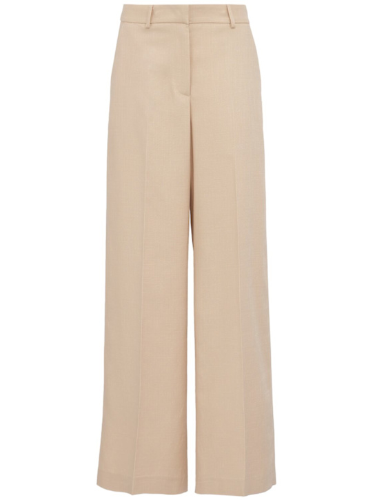 MSGM: Tailored pants - 米黄色 - women_0 | Luisa Via Roma