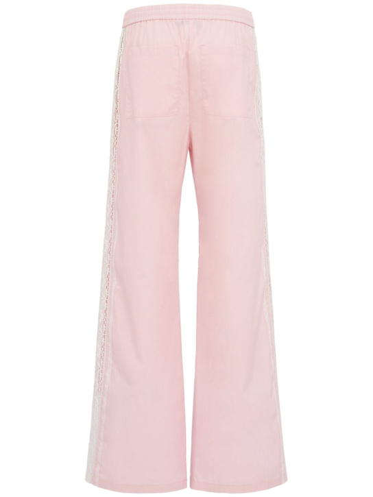MSGM: Cotton wide pants - 粉色 - women_1 | Luisa Via Roma