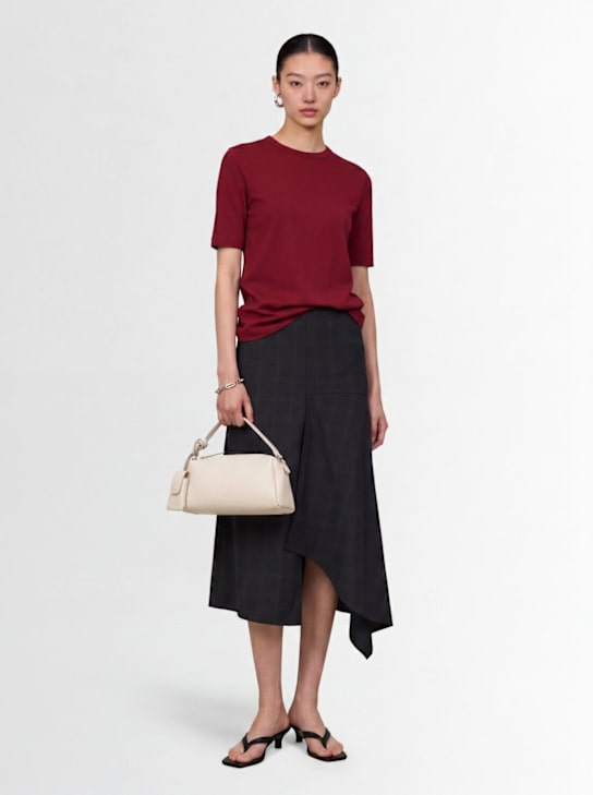 Time: Asymmetrical wool skirt - チャコール - women_1 | Luisa Via Roma