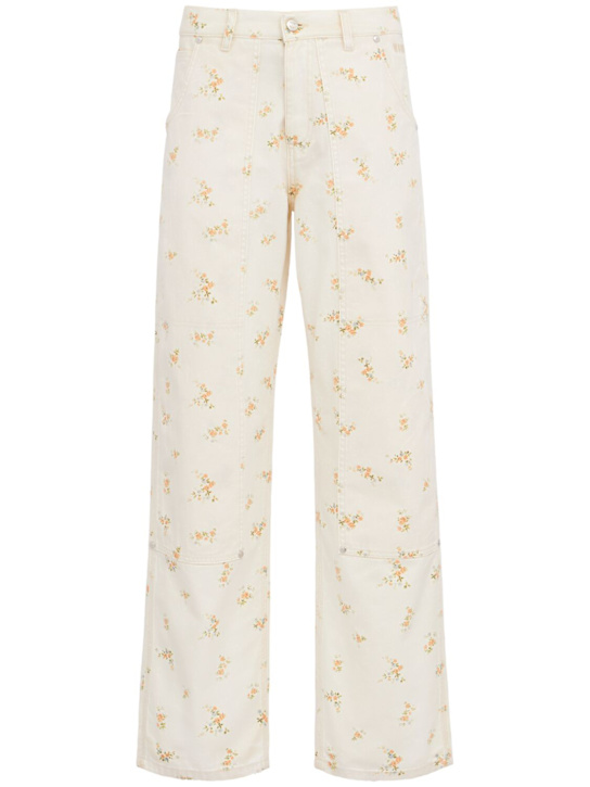 MSGM: Embellished jeans - 白色/多色 - women_0 | Luisa Via Roma