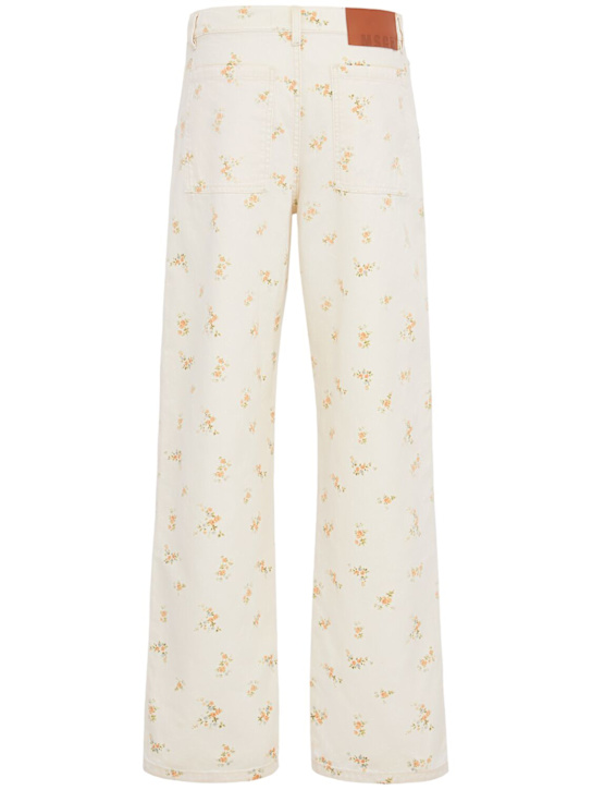 MSGM: Embellished jeans - 白色/多色 - women_1 | Luisa Via Roma