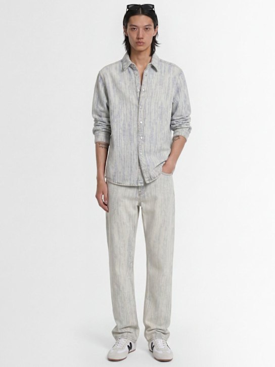 MSGM: Cotton denim shirt - Hellblau - men_1 | Luisa Via Roma
